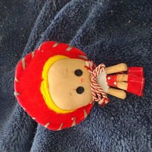 Vintage small 5.5 in. Homemade doll